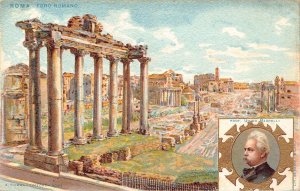 Italy Roma Rome Foro Romano Guido Baccelli vintage postcard C312