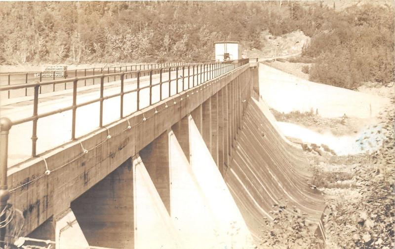 Greenville Maine~Road Millinocket-Ripogenus Dam on Penobscot River~Vintage RPPC