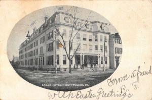 Gettsyburg Pennsylvania Eagle Hotel Street View Antique Postcard K81763 