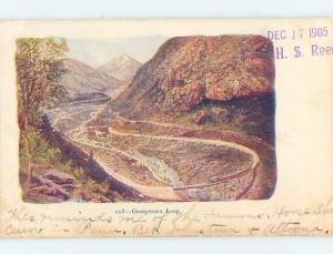 Pre-1907 TRAIN ON LOOPING TRACK Georgetown Colorado CO A1612