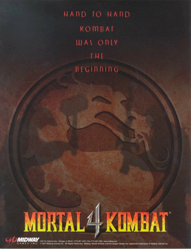 ULTIMATE MORTAL KOMBAT 3 Original Promo VIDEO ARCADE GAME Flyer MIDWAY  Brochure