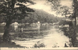 Pottsville Pennsylvania PA Tumbling Run Boating Scene Rotograph c1910 Postcard