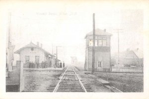 Milan Michigan Wabash Railroad Depot Train Station Vintage Postcard AA35049 