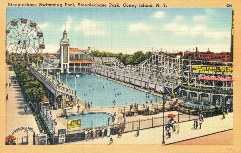 USA Coney Island Steeplechase park Swimming Pool 01.69