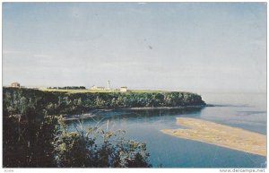 Cape Madeleine and Lighthouse, Riviere Madeline, Gaspe Nord, Quebec, Canada, ...