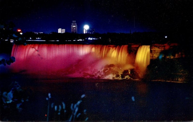 New York American Falls Of Niagara Under Illumination