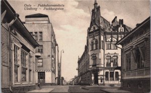 Finland Oulu Pakkahuoneenkatu, Uleaborg Vintage Postcard C129