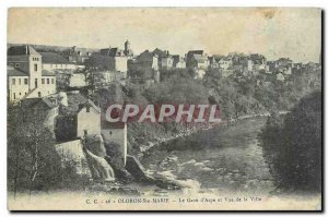 Old Postcard Oloron Ste Marie Le Gave d'Aspe and City View