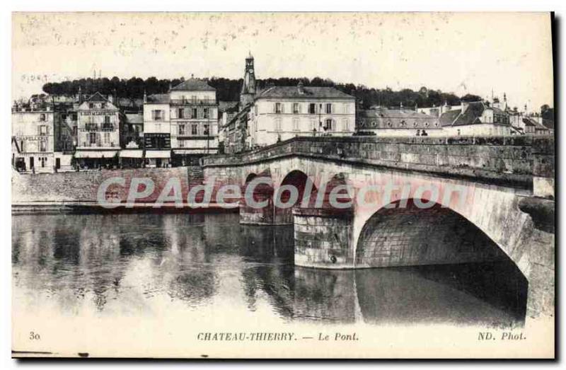 Postcard Chateau Thierry Old Bridge