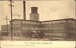 SPRINGVALE ME WL Douglas Factory c1910 Postcard