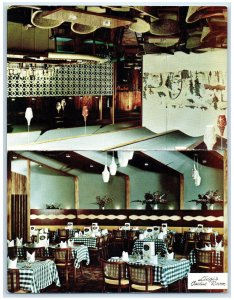 c1950's Luigi's Cactus Yucca Dining Banquet Room Canada Fold Out Postcard