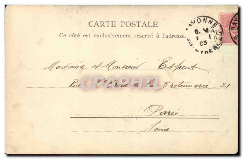 Bayonne Old Postcard Rue du Port Neuf