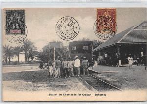 BENIN DAHOMEY : station du chemin de fer ouidah, dahomey - tres bon etat