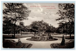 1908 Humboldt Park Flower Walk Chicago Illinois IL Antique Postcard