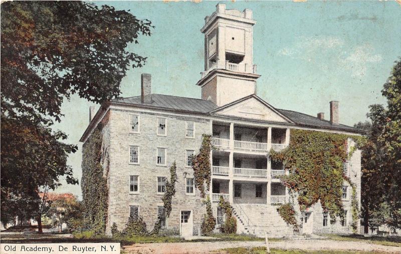 A29/ NEW YORK NY Real Photo RPPC Postcard DeRUYTER Old Academy CONSTRUCTION 3