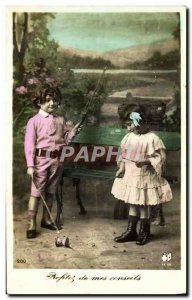 Old Postcard Diabolo Child