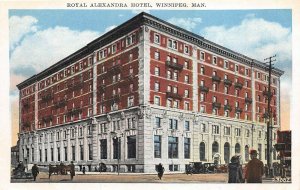 Winnipeg Manitoba Canada 1920s Postcard Royal Alexandra Hotel