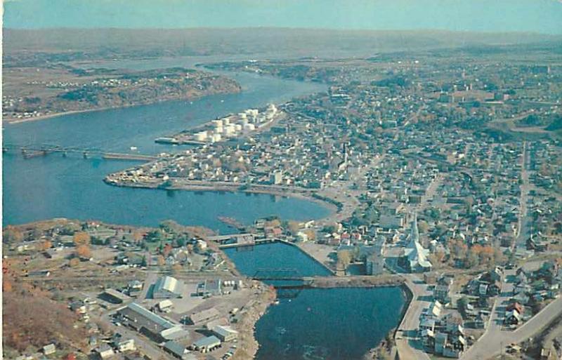 Air View of Chicoutimi, PQ Quebec Canada 1966 Chrome