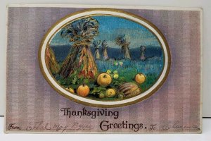 Thanksgiving Greeting 1910 to Hagerstown Md Postcard D18