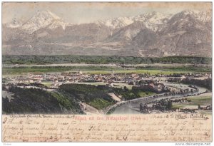 Villach mit dem Mittagskogel (2144 m) , Austria , PU-1906