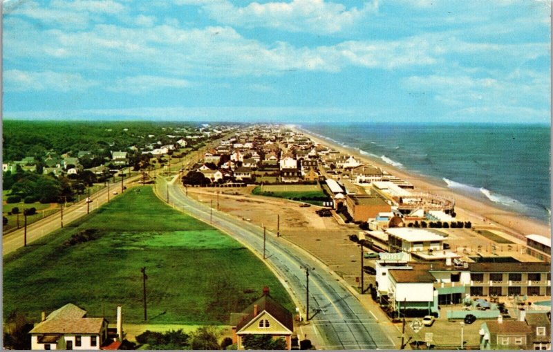 Vtg Virginia Beach VA Panoramic View Looking North 1970 Postcard