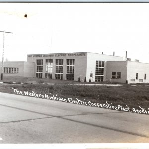 c1940s Scottville Mich RPPC Western Electric Coop Plant Real Photo Postcard A100