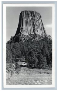 Devil's Tower Lot of 2 Real Photo Postcards RPPC Wyoming