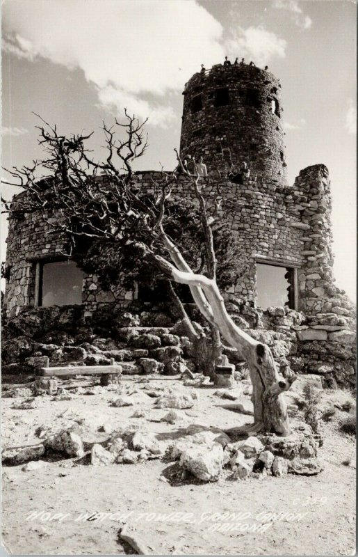 Hopi Watch Tower Grand Canyon AZ Unused LL Cook Real Photo Postcard G57