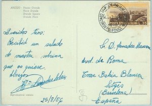 67262 - ITALY - POSTAL HISTORY - special cancellation AREZZO: music 1955-