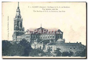 Old Postcard Albert Somme Basilica of Our Lady of Brebieres Side View East coast