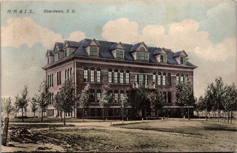 Hand Colored Postcard N.N. & J.S. in Aberdeen, South Dakota~1317 