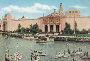 1915 Yacht Harbor And Marina Boats People Pacific Expo San Francisco Vintage P8 