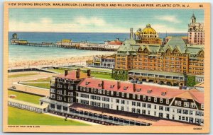 M-34743 Brighton Marlborough-Claridge Hotels and Million Dollar Pier Atlantic...