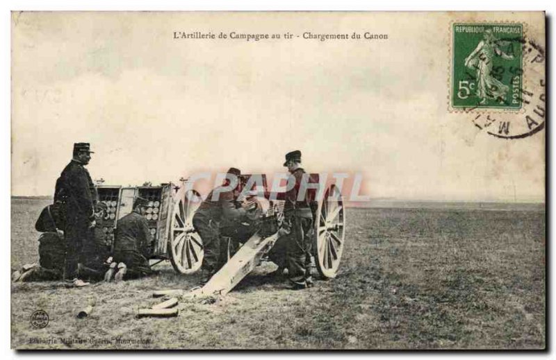 Militaria Camp of Mailly Postcard Old Cannons Field Artillery 75mm