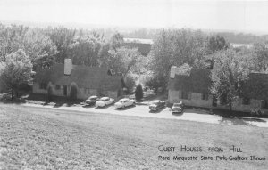 Grafton Illinois 1950s RPPC Real Photo Postcard Guest houses From Hill