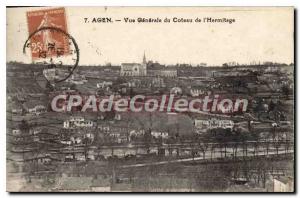 Old Postcard Agen Vue Generale Du Coteau From the Hermitage