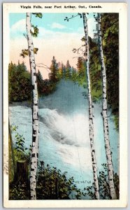 Postcard Port Arthur ONT c1920s Virgin Falls Scenic View Thunder Bay District