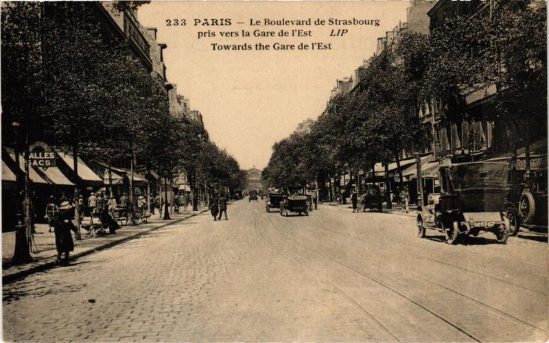 CPA PARIS 10e - Le Boulevard de Strasbourg pris vers la Gare de l'Est (254383)