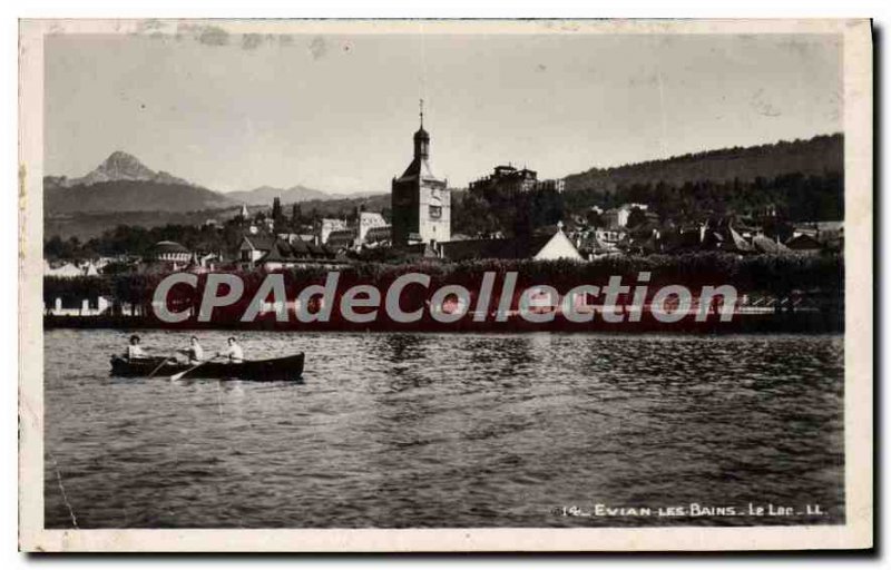 Old Postcard Evian Les Bains Lake