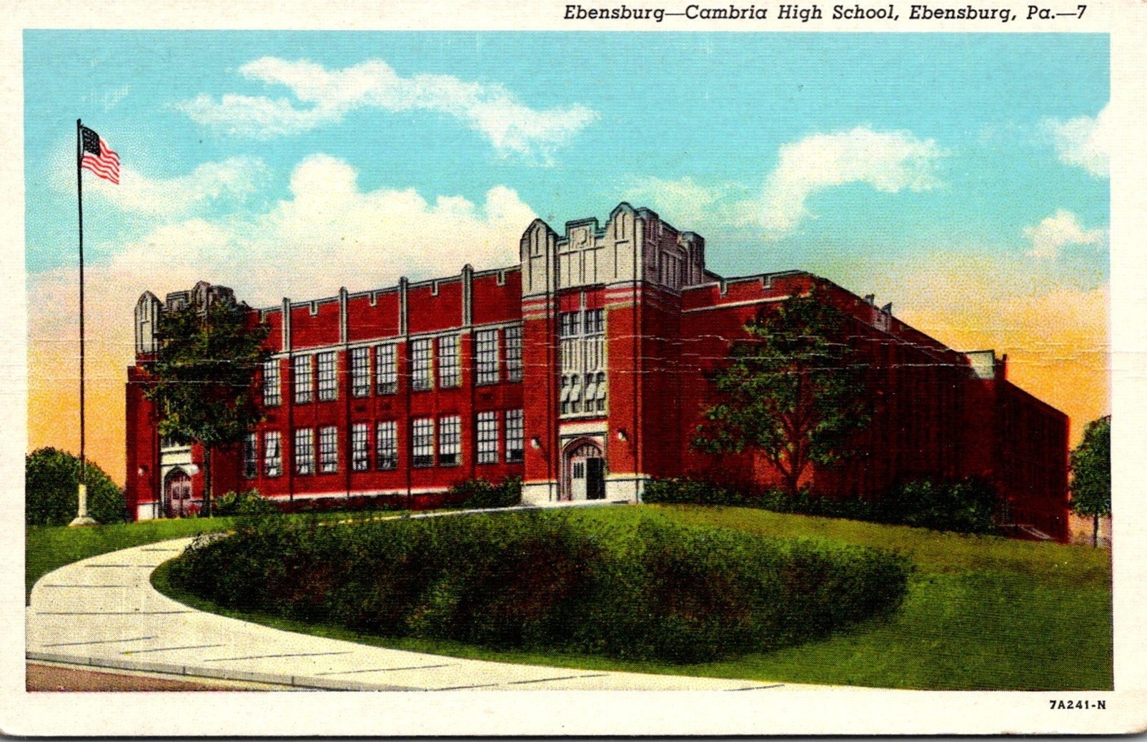 EbensburgCambria High School Ebensburg Pennsylvania Curteich Topics