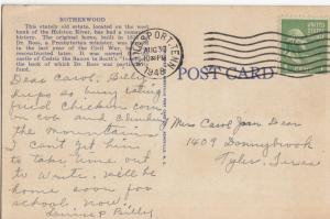 ROTHERWOOD, KINGSPORT, TENNESSEE, 1948 used linen Postcard