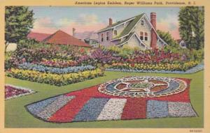 Rhode Island Providence Roger Williams Park American Legion Emblem Curteich