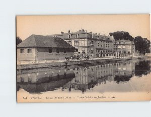 Postcard Collège de Jeunes Filles, Groupe Scolaire des Jacobins, Troyes, France