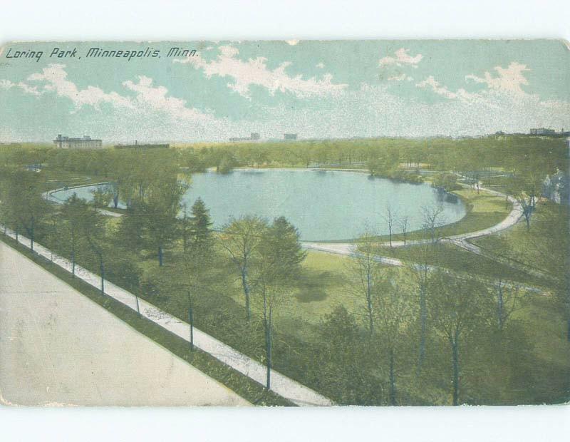 Divided-Back PARK SCENE Minneapolis Minnesota MN c9327