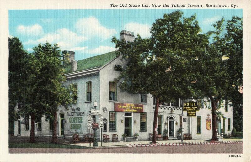 Postcard Old Stone Inn Bards town Kentucky