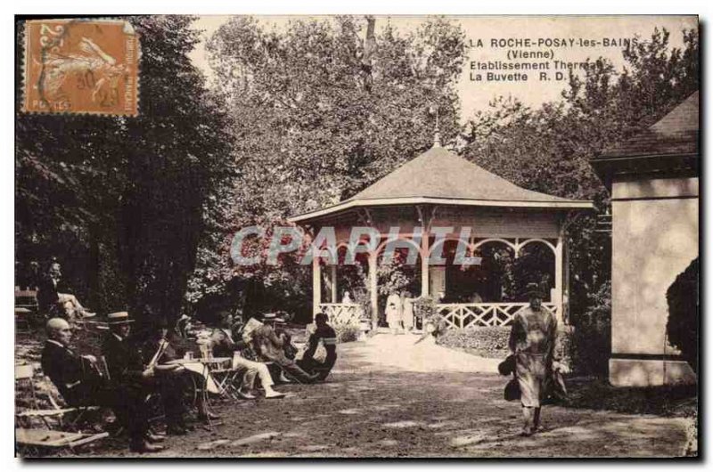 Old Postcard La Roche Posay Vienne les Bains Etablissement Thermal Buvette