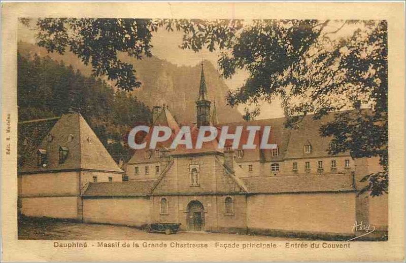 Old Postcard Dauphine Massif de la Grande Chartreuse Fa�ade principle Entr