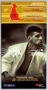 Canada Post Card Nicholas Gill Judo <100 Kg Mission Sydney 2000 With Entry Form
