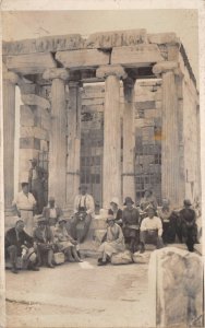 US25 postcard Greece Parthenon ruins visit real photo social history Athens Aten