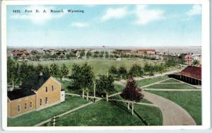 FORT RUSSELL, WY Wyoming  BIRDSEYE of FORT & GROUNDS   c1920s  Postcard